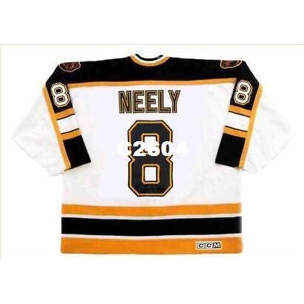 

mens #8 cam neely boston bruins 1995 ccm vintage home hockey jersey or custom any name or number retro jersey, Black