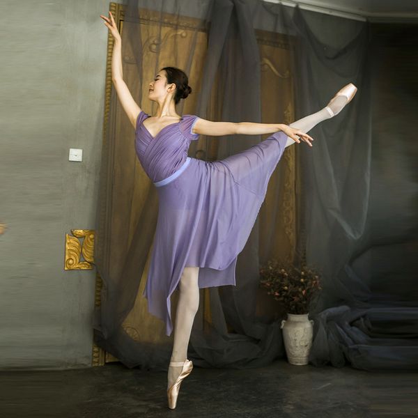 

flowy womens ballet skirts long sheer dance skirt pink with tie waist ballerina performance dancewear fairy, Black;red