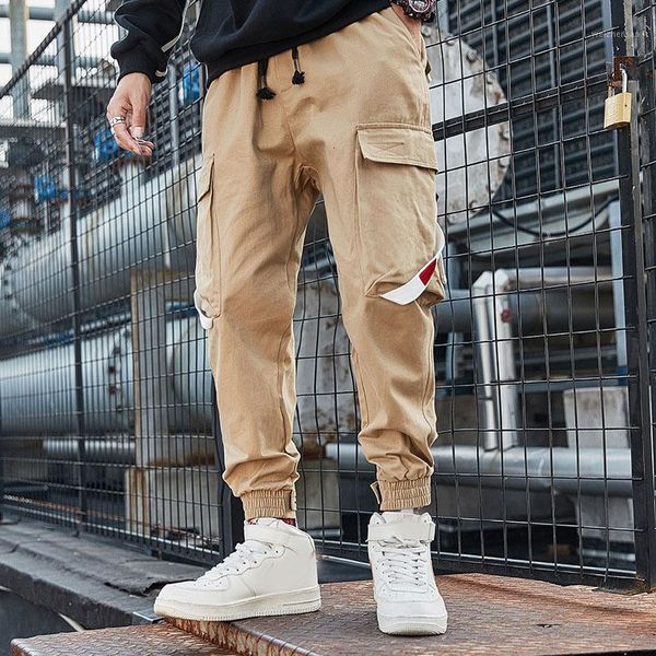 

ewq / men's pants 2020 autumn fashion new work clothes trousers handsome casual all-match safari style loose pants 19h-a1401, Black