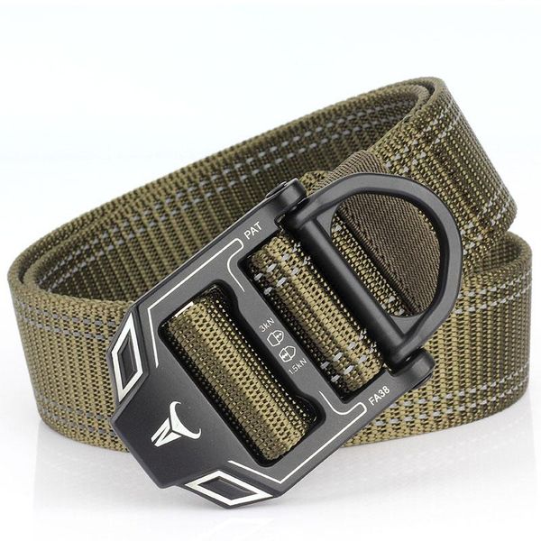 

combat equipment tactical belt men nylon metal buckle knock off belts us army soldier carry waist belt dropshipping, Black;brown
