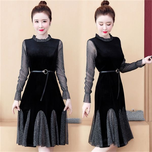 

more size 5xl golden velvet trumpet ladies dressed as a noche fiesta track clothing for ukienki woman ujxl, Black;gray