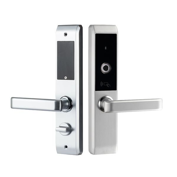 Lachco 2019 Биометрический отпечаток пальцев электронный смарт дверной замок, код, карта, сенсорный экран Цифровой пароль Блокировка ключа для дома LK18A3F Y200407
