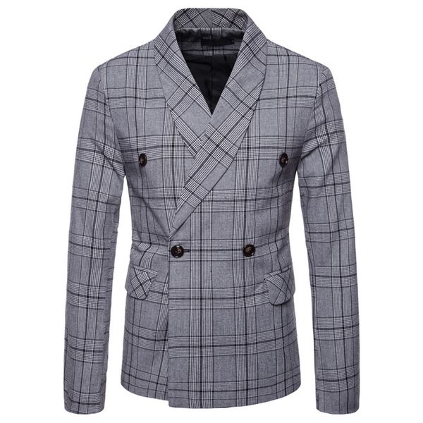 

men blazers and jackets new design double breasted slim fit blazers business casual men suit jackets tenis masculino, White;black