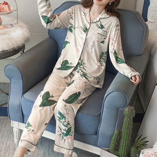 

women clothes for autumn winter pajamas sets v-neck sleepwear lovely rabbit pijamas mujer long sleeve cotton pyjamas female 201027, Black;red