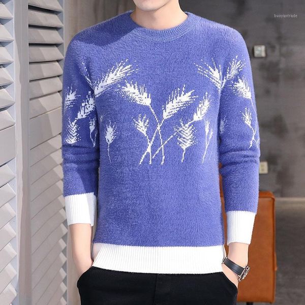 

men's sweaters 2021 spring autumn men's sweater fashion korean style pattern grass male casual streetwea clothing men1, White;black