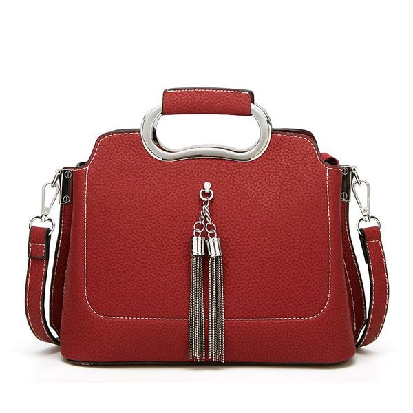 

shoulder bags 2021 girl messenger tassel fashion pu leather handbag for women female ladies party totes handbags