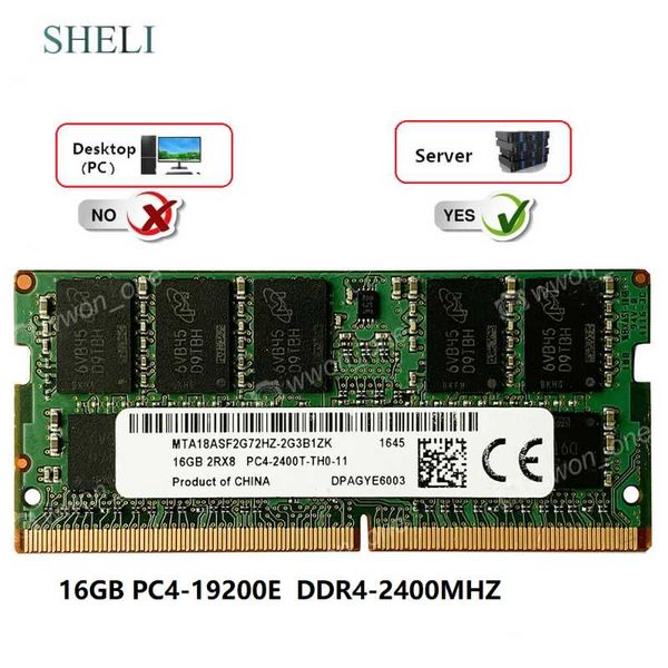 

sheli 16gb 1x16gb pc4-19200e ddr4-2400t-t 2400mhz 260pin 1.2v ecc sodimm memory
