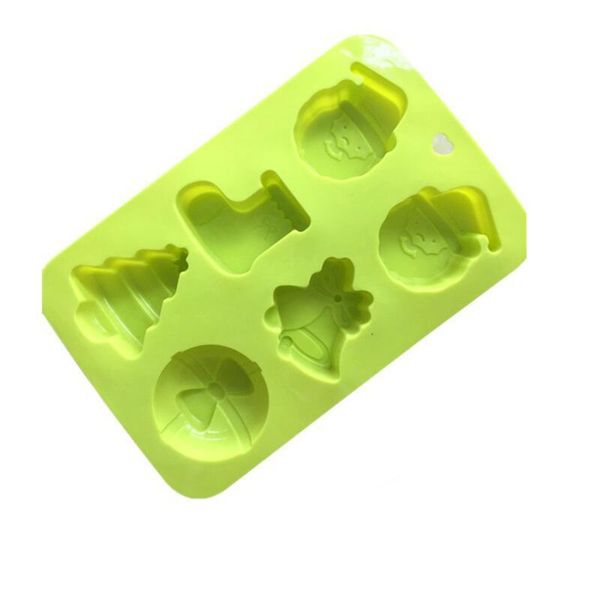 

diy cook form серия подарок 6 даже рождественские носки маленькие деревья санта-клаус голова силикагель-гель торт модель dhb1419