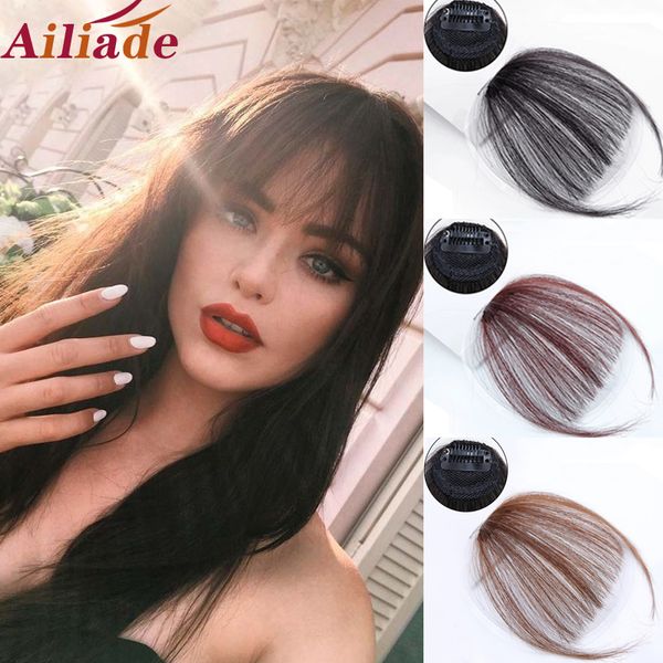 

ailiade - female hair extension, synthetic bangs, a piece of rectum, bangs, Black