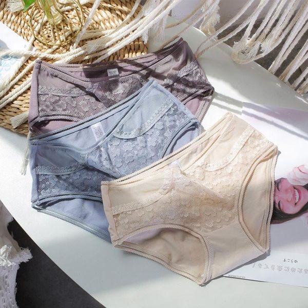 

women's panties cotton women comfortable underwears classic waisted underpants female lingerie soft ladies briefs lace decorative, Black;pink
