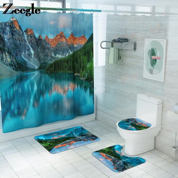 

bath mats printed scenic mat and shower curtain set flannel toilet seat cover bathroom carpet room foot floor