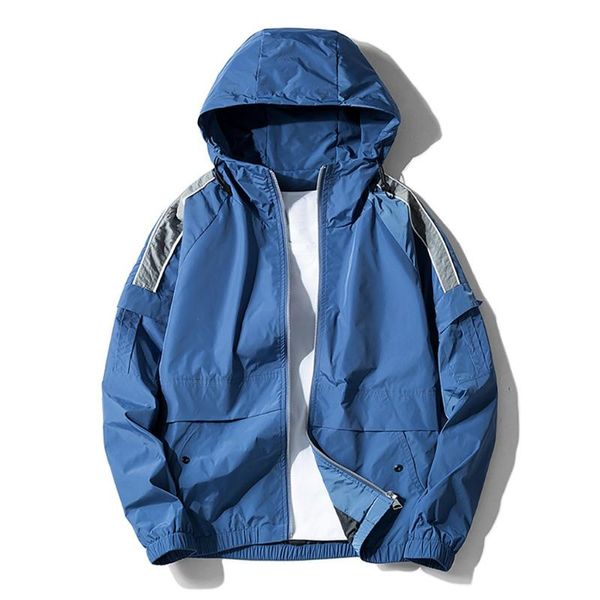 

men's jackets autumn winter casual outwear zipper breathable patchwork coat masculina slim fit young men hooded bomber jacket 8.13, Black;brown