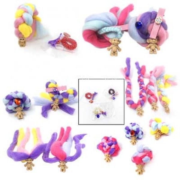 

selling cotton candy diy hand-braided hairdressing doll candy lock doll for kid