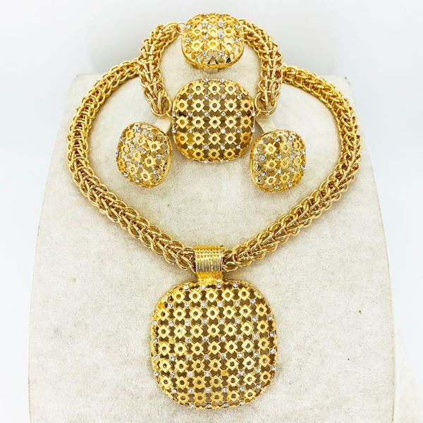 

bridal gift nigerian wedding african beads jewelry set brand woman fashion dubai gold color jewelry set wholesale design, Silver