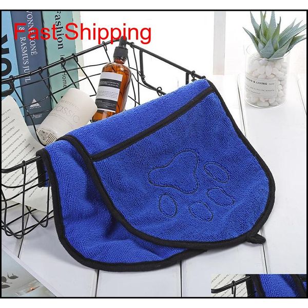 

solid color water absorption bath towel dog bathrobe cat take a bath pet supplies double bag super qylyra packing2010