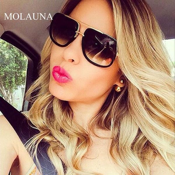 

sunglasses 2021 oversized women big frame square flat rivet sun glasses female men vintage mirror shades gradient uv400, White;black