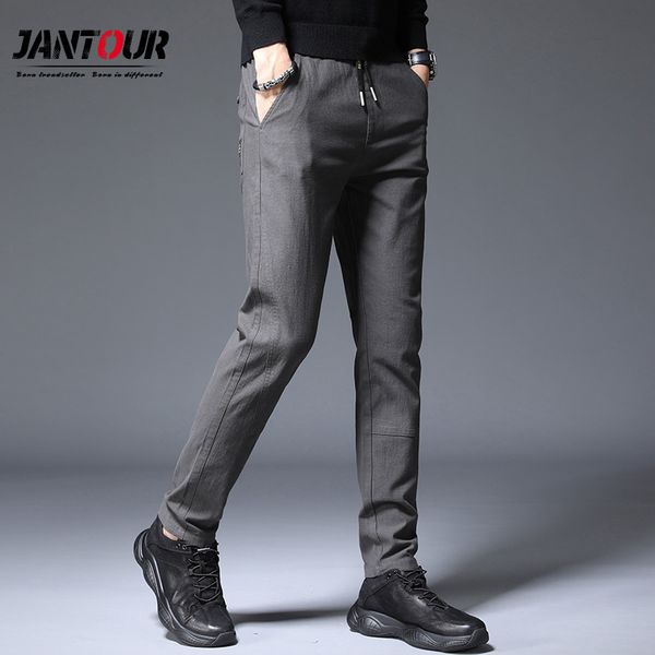 

2020 brand men's trousers men pants sweatpants for male casual straight cotton men clothes track joggers man trouser 33 34 36 38 c1116, Black