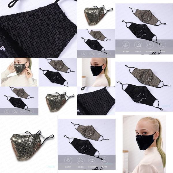 

trendy mask mermaid sequins haze dustproof pm2.5 protective mouth cover washable face mask anti nzjonzjo 3fx8