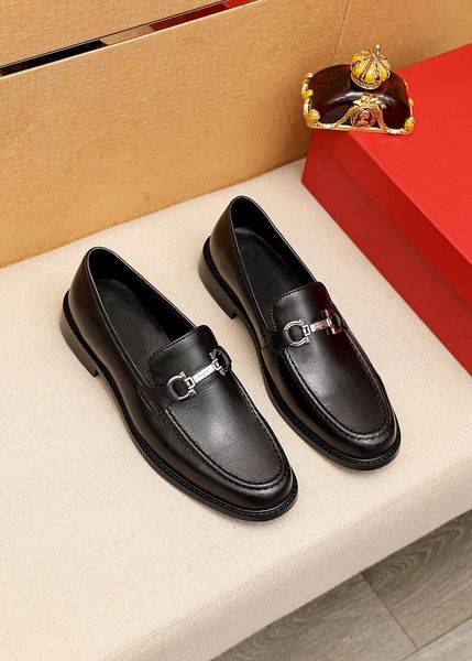 

2022 men dress shoes casual comfortable loafers mens brand fashion designer genuine leather wedding business flats size 38-45, Black