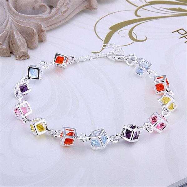 

beautiful silver color color crystal bracelets new listings fashion jewelry christmas gifts wedding jewelry h sqcakb, Black