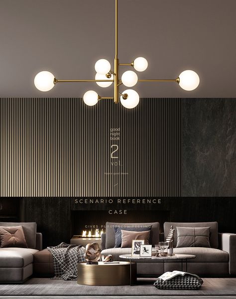 

Nordic Bean Chandelier Lighting Modern Glass Ball Chandelier Lamp For Living Room/Bedroom Decor Light FIxture