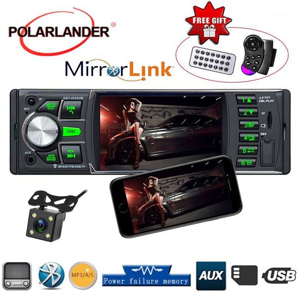 

4.1 inch car mp5 12v u disk machine support bluetooth/fm/usb car radio rear view function square/remote control1