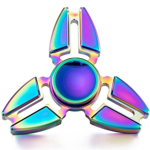 

2019 rainbow fidget spinner metal triangle hand spinner stress wheel finger spinner edc sensory widget fidget toys fx16 h wmtqiy