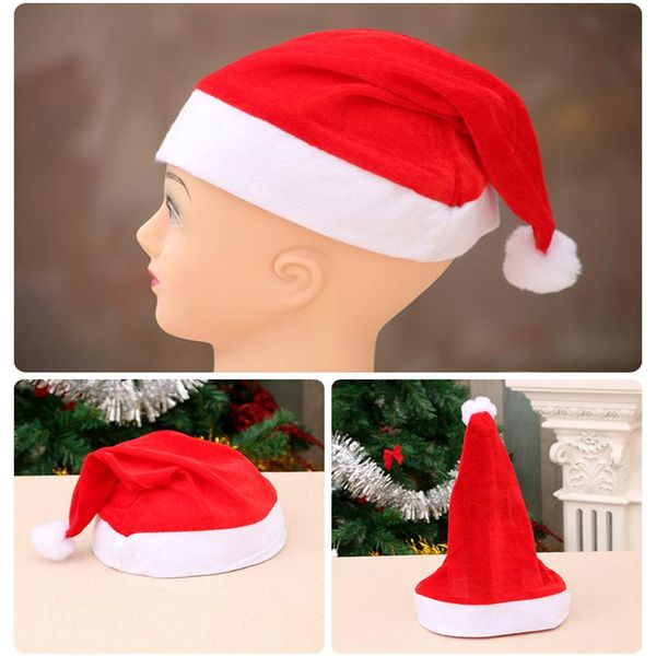 

children's christmas gift santa claus hat baby universal thick gold velvet christmas holiday party supplies new year gift bbyefo