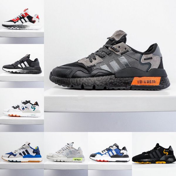 

2021 new reflective trainers nite jogger shoes for mens womens running shoes core black white shock red classic designers men sports sneaker