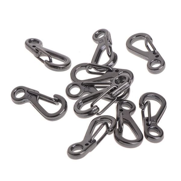 

10pcs mini carabiner key ring survival tactical gear keychain spring hook 10 qylyce