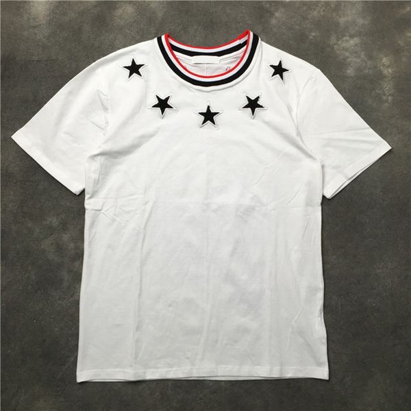 

fashion new casual mens t shirt couples soft cotton short sleeves men women tees black white red, White;black