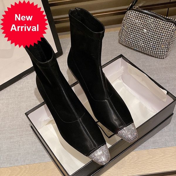 

2021 women ankle new heels black with party shoes 34-40-size boots 58cx