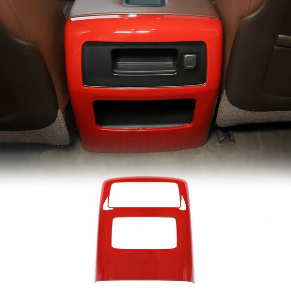 

red rear air conditioning vent panel dcoration trim for chevrolet silverado gmc sierra 2014-2018 interior accessories