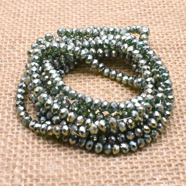 

yanqi 4mm145pcs цветные граненые ронденцель кристалл стеклянные бусины чехия свободные проставки круглые стеклянные шарики для ювелирных укр