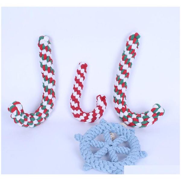 

dog braided cane rudder chew toy pet supplies cotton rope training interactive play bite toys christmas crutch 9 8bm3 jj 9k53x