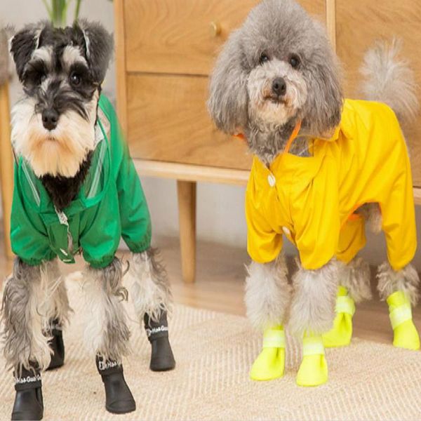 

dog apparel s m l xl xxl raincoat rain coat with transparent hat
