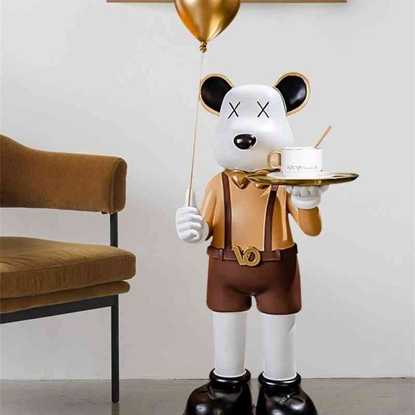 

33net red violent bear large decoration, floor tray in living room, storage of moving gift giving tide, playing doll welcome decoration