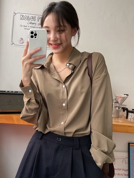 

dazy drop shoulder button through blouse o1ec#, White