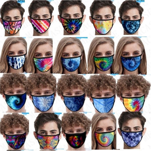 

washable 2020 rainbow tie fashion dye color mask masks ice silk fabric summer half face cover cycling beach outdoor prot