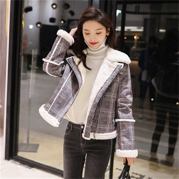 

quality high coat of lamb korean leather jacket winter women's clothing 2020 warm suede parka chaqueta mujer my3450 5yvx, Black