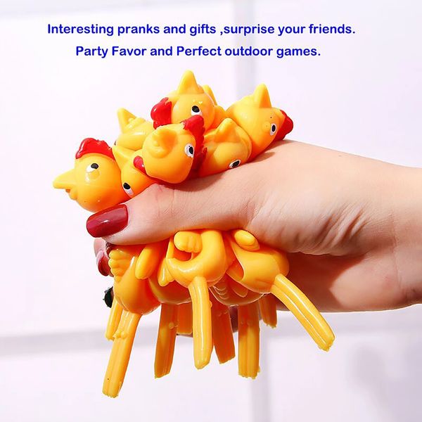 

hand catapult rubber chicken flick chicken flying chicken flingers stretchy christmas gift toys flick chickens chicks kids toys