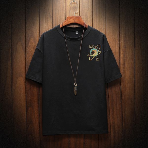 

2021 new men's rocket printed short sleeve t shirts summer casual cotton hip hopo tees fashion streetwear tshirts oui8, White;black