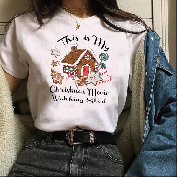

women snow house fashion holiday new year christmas womens tees ladies graphic female lady t shirt t shirt t shirts, White