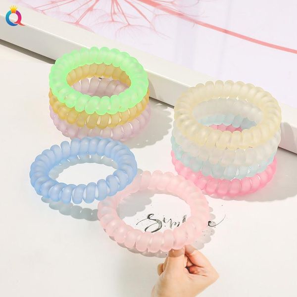 

женщины резиновые полосы резины матовый полупрозрачный конфеты candy colors телефон проволоки упругие упругие волос подони хвосты держатель, Golden;silver