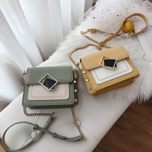 

women chain pu leather crossbody bags small shoulder messenger bag special lock design female travel handbags