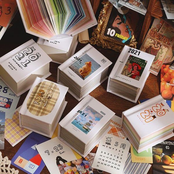 

377pcs/set 2021 calendar book diy scrapbooking junk journal base collage vintage calendar material paper1