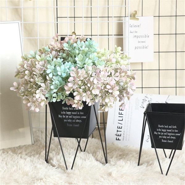 

decorative flowers & wreaths 2pcs simulation plastic plum grass branch fake flower po green plant wall wedding decoration handmade home deco