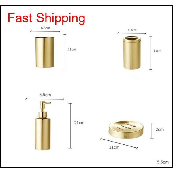 

bathroom accessories set 304 stainless steel soap dispenser soap dish toothbrush holder gargle cup gold finished ba qylbrw homes2011