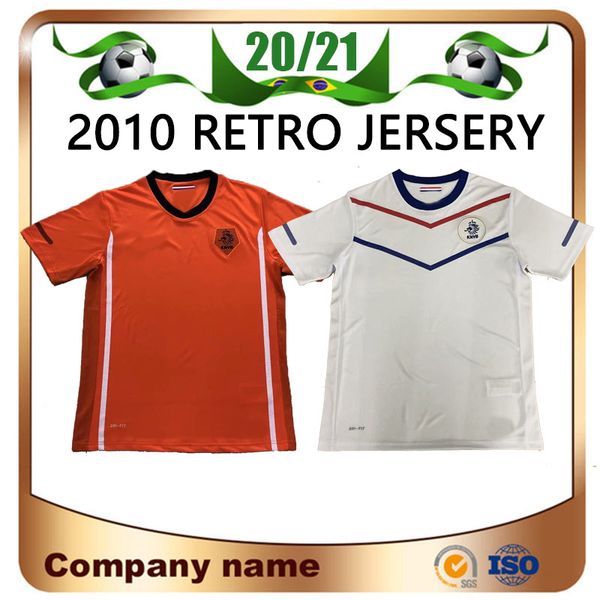 

2010 world cup retro version netherlands soccer jersey 2010 sneijder v.persie robben soccer shirt short sleeve football uniforms, Black;yellow