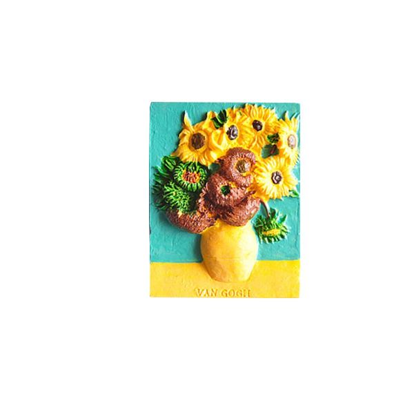 

van gogh painting refrigerator magnets christmas halloween home decoration sunflower resin craft souvenir fridge magnet 1pc wmtxcz